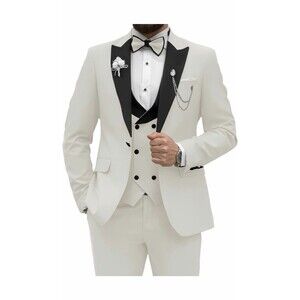 Business Formal Prom Wedding Suit for Men Slim Fit Tuxedo Party Wear Set
